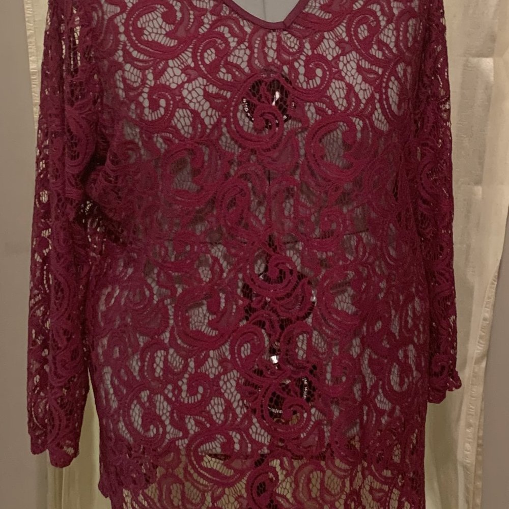Purple Lace Cover Up - 3X